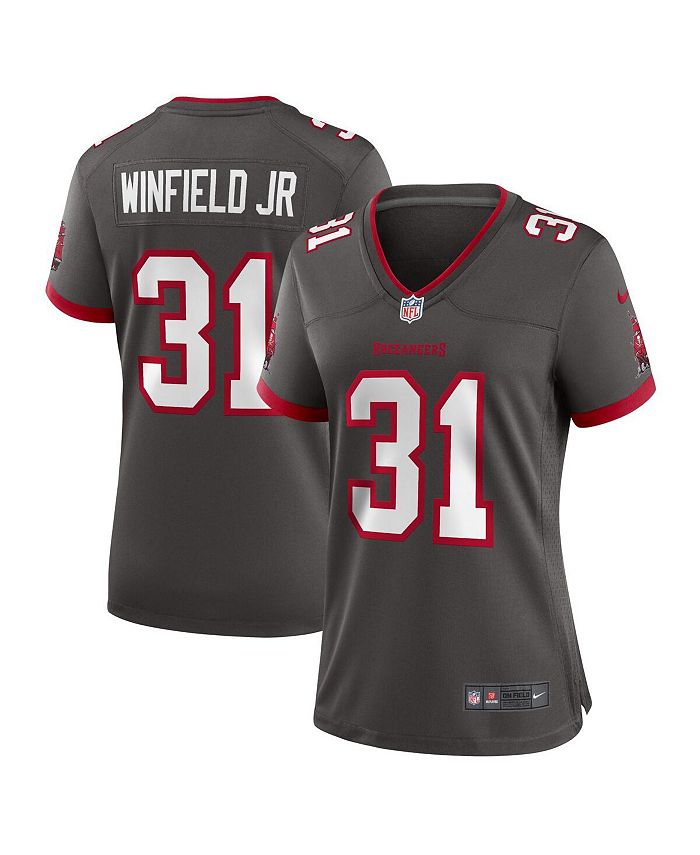 Men's Nike Antoine Winfield Jr. Pewter Tampa Bay Buccaneers Game Jersey Size: Medium