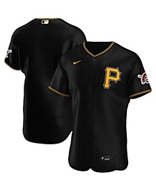 Men's Black Pittsburgh Pirates Alternate Authentic Team Logo Jersey