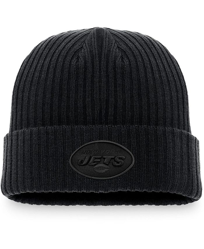 Fanatics Men's Black New York Jets Tonal Cuffed Knit Hat - Macy's