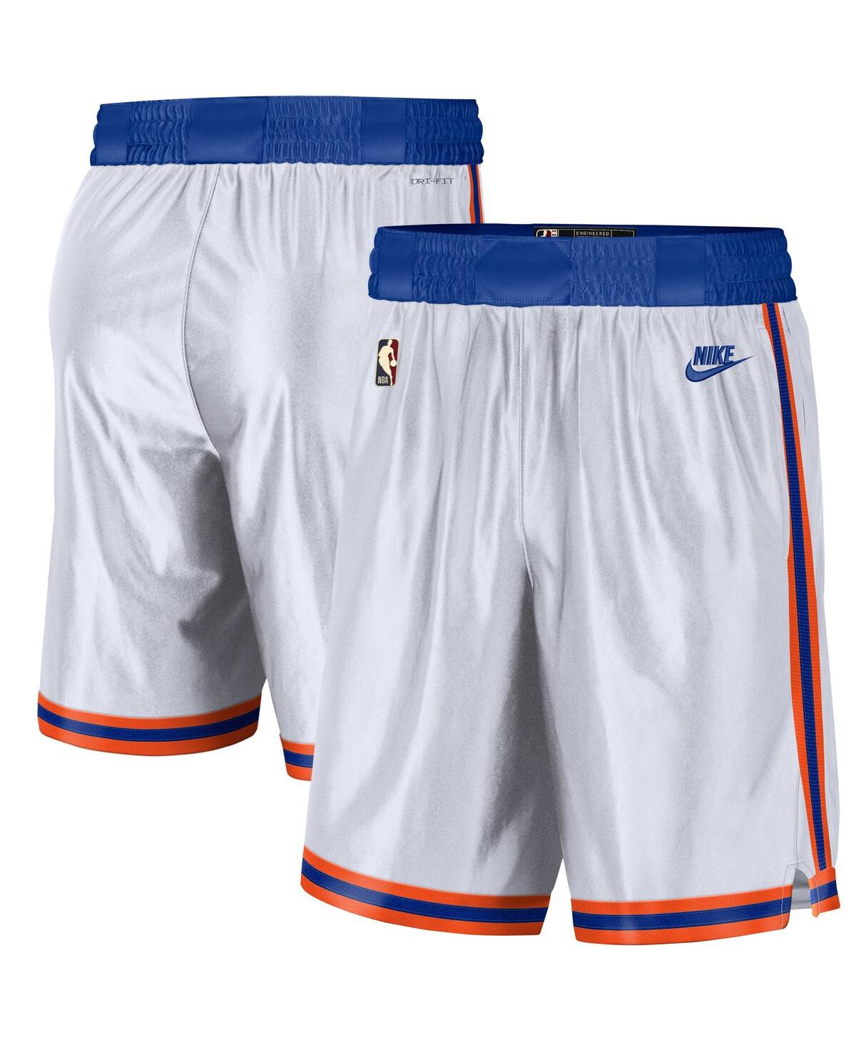 Men'sand Blue New York Knicks 2021/22 Classic Edition Swingman Performance Shorts - White