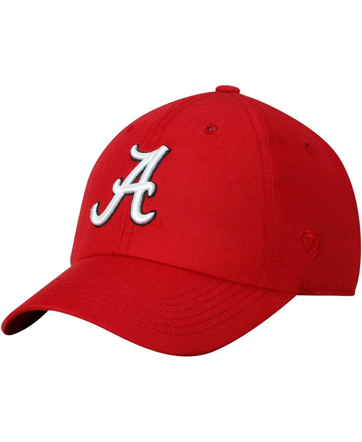 Top Of The World Men's Crimson Alabama Crimson Tide Primary Logo Staple Adjustable Hat In Crimson