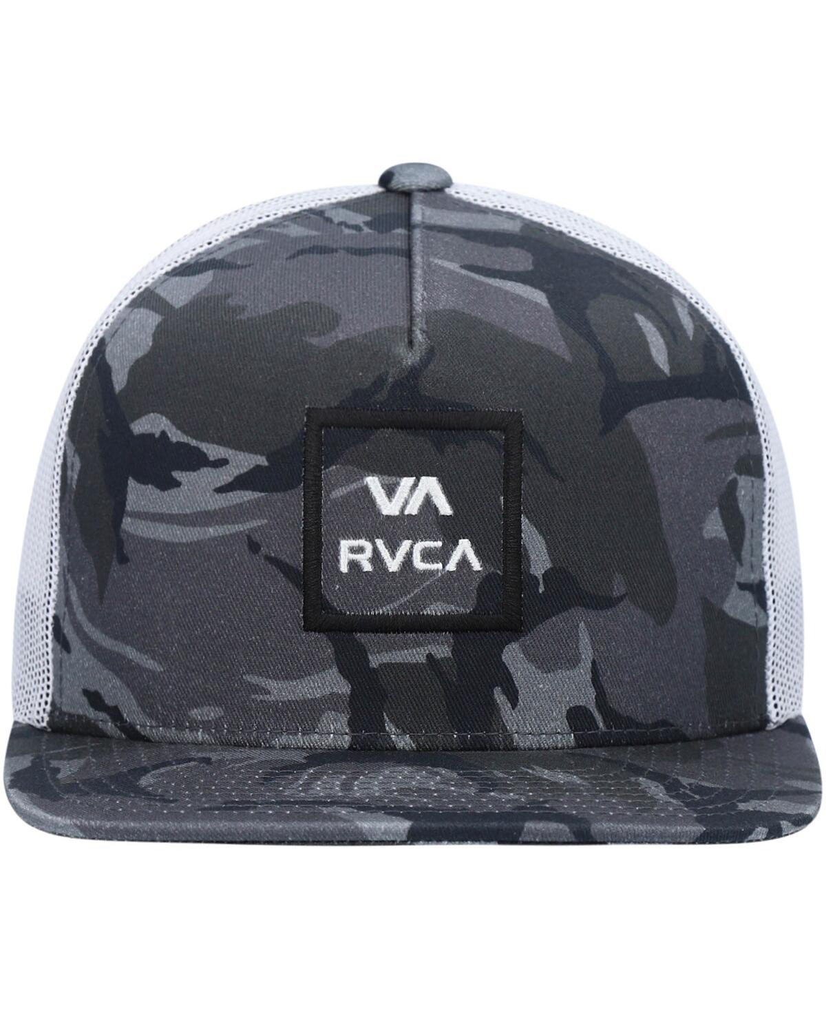 RVCA BOYS CAMO VA ALL THE WAY TRUCKER ADJUSTABLE SNAPBACK HAT 