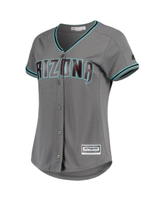 Miami Marlins Gray Majestic Women's Road Team Cool Base Stitched MLB Jersey