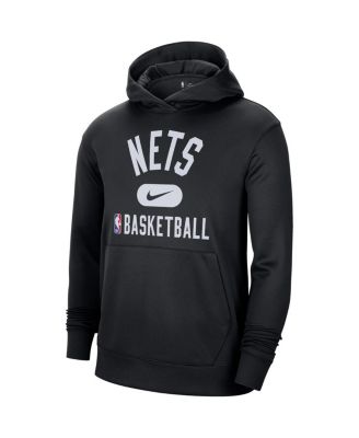 Men's Black Brooklyn Nets 2021-2022 Spotlight On Court Performance Practice Pullover Hoodie