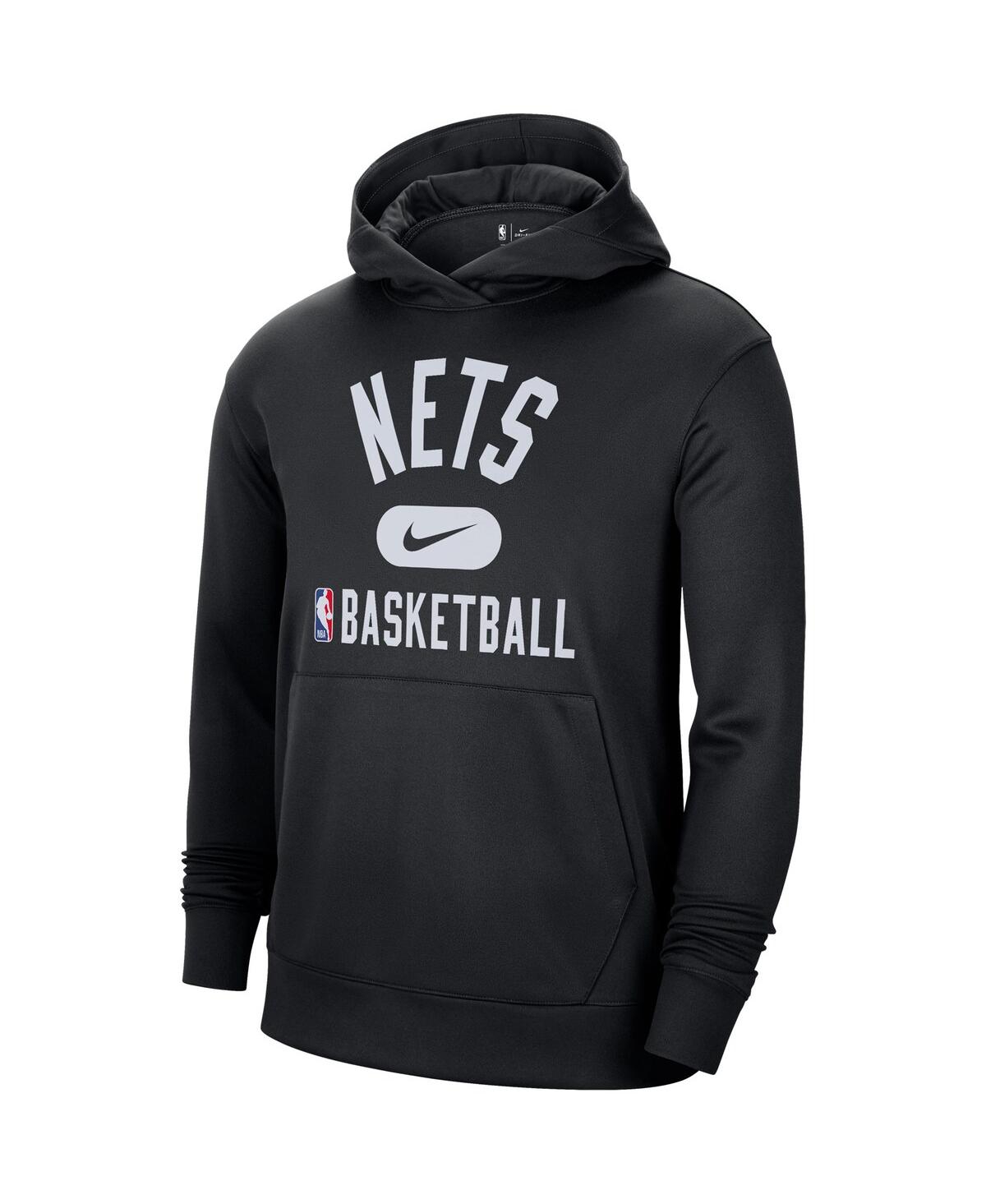 Shop Nike Men's  Black Brooklyn Nets 2021-2022 Spotlight On Court Performance Practice Pullover Hoodie