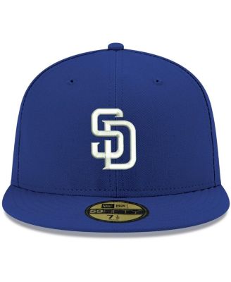 Men's Royal San Diego Padres Logo White 59FIFTY Fitted Hat