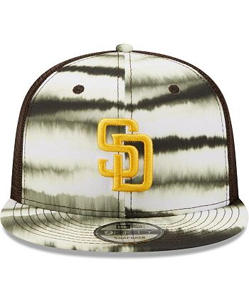 New Era San Diego Padres White/Brown Vacay Trucker 9FIFTY Snapback Hat