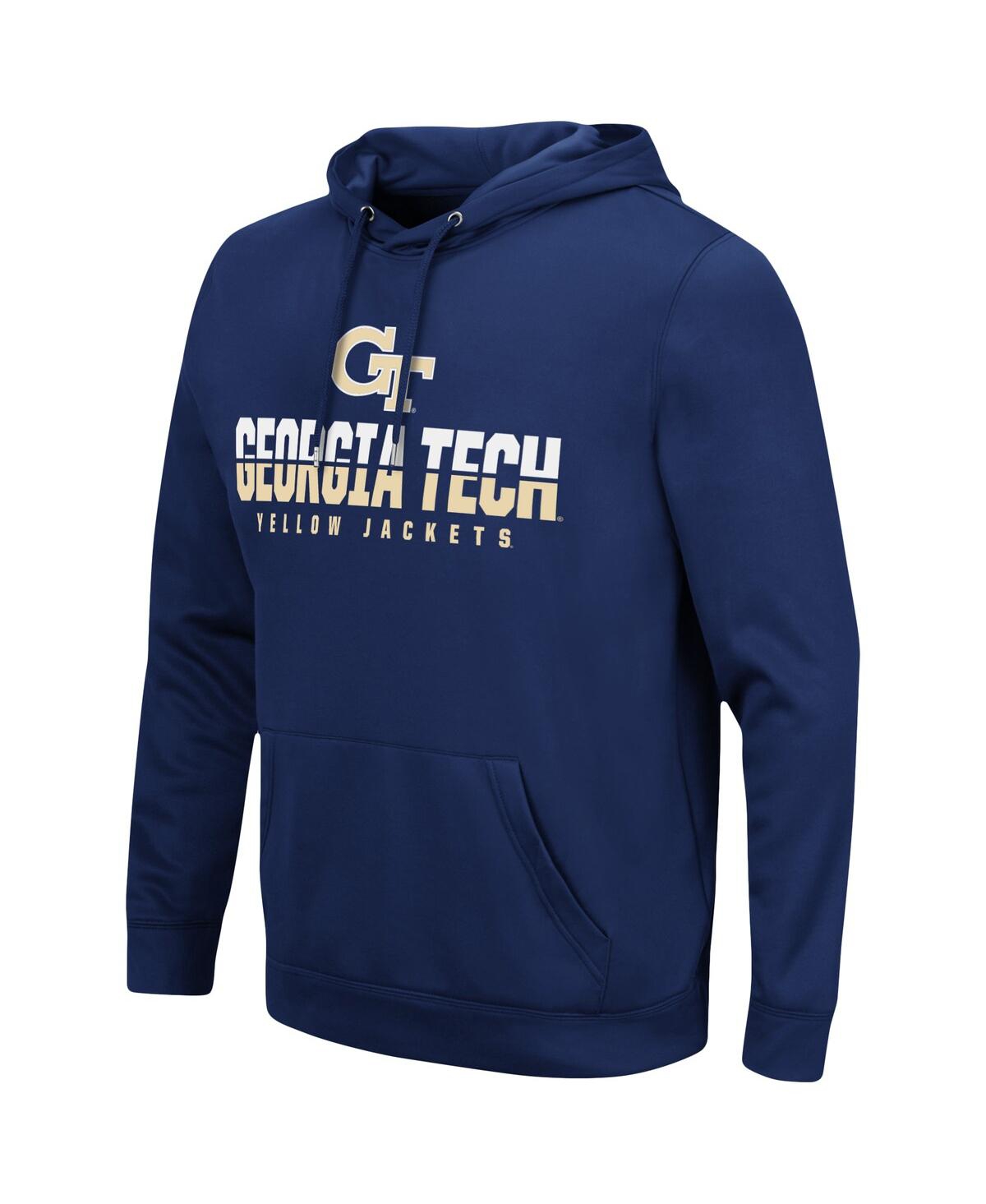 Colosseum Navy Georgia Tech Yellow Jackets Lantern Pullover Hoodie In Navy