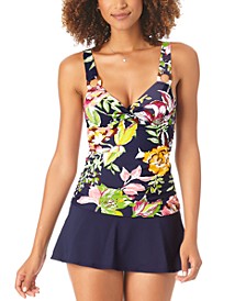 Tropical Floral Underwire Tankini Top & Bottoms