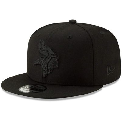 New Era - Men's Minnesota Vikings Black On Black 9FIFTY Adjustable Cap