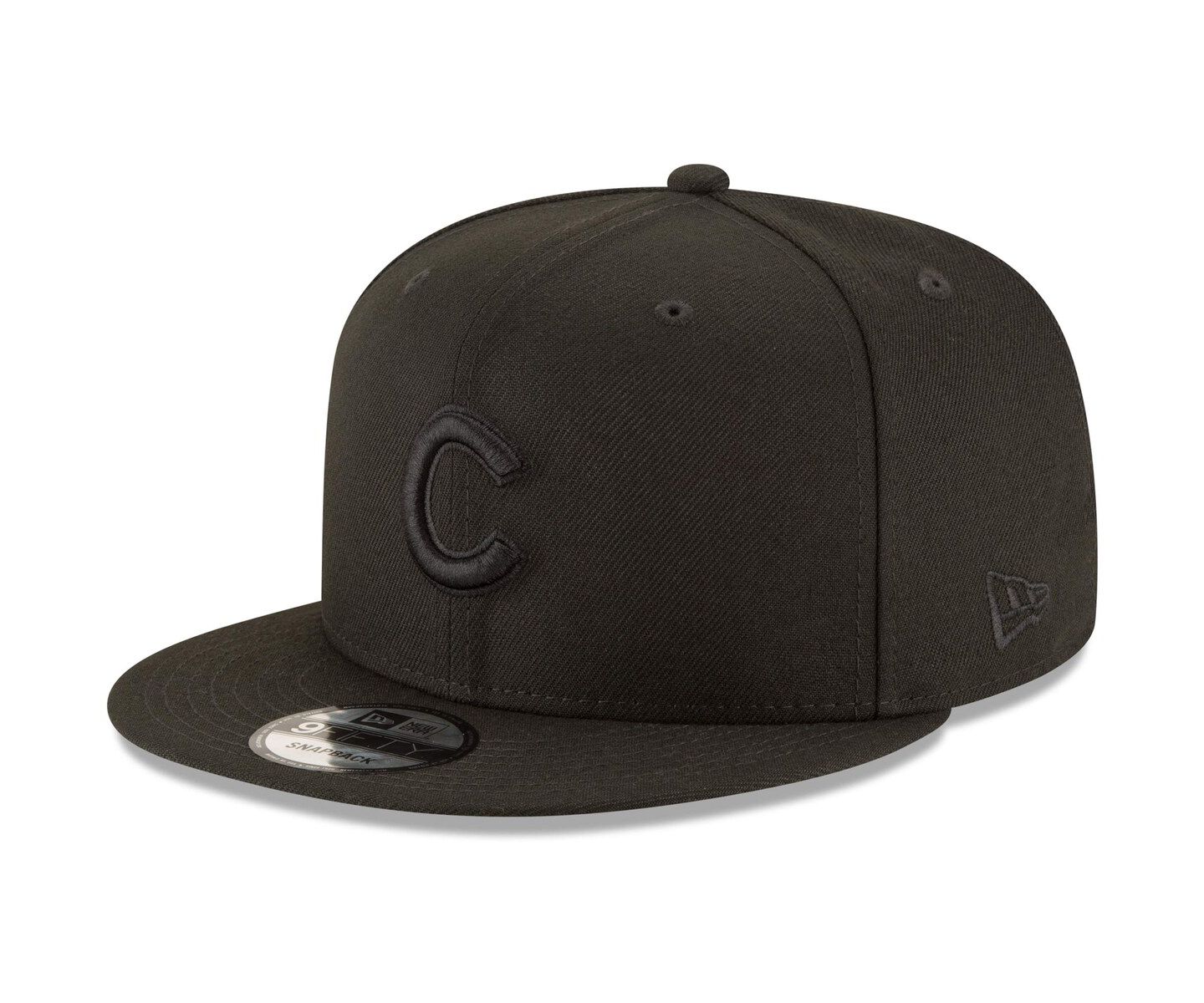 Мужская кепка New Era Chicago Cubs Black on Black 9FIFTY Team Snapback Adjustable — фото 2