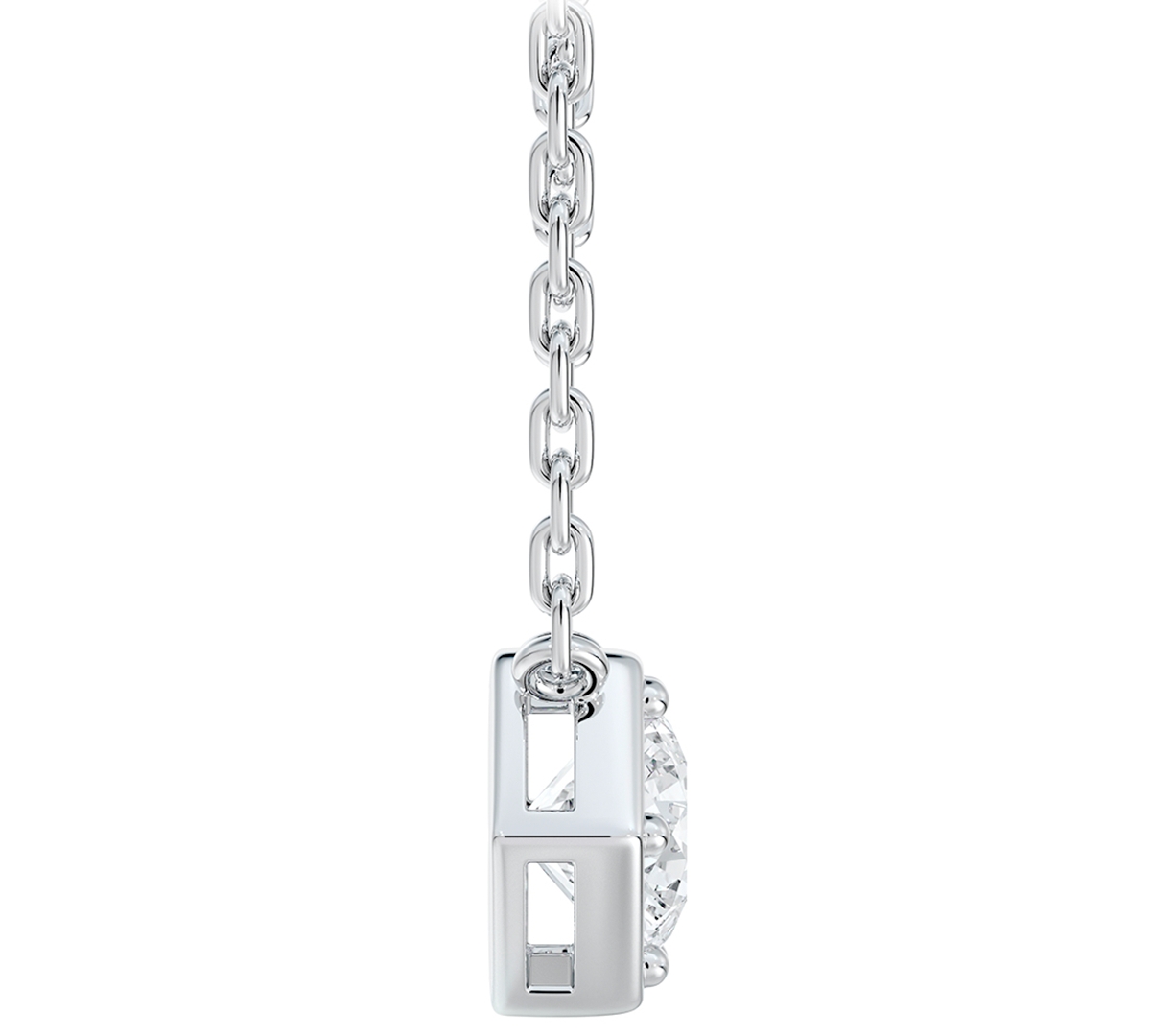 Portfolio by De Beers Forevermark Diamond Honeycomb Solitaire Pendant Necklace (1/4 ct. t.w.) in 14k White or Yellow Gold, + extender - White G