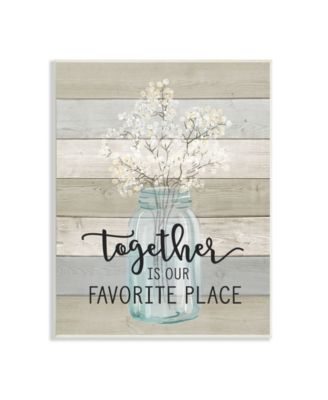 Together is Our Favorite Place Wall Plaque Art, 10" x 15"