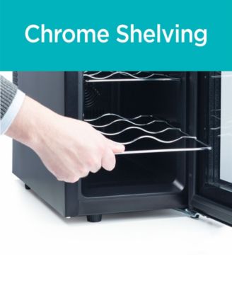 BLACK+DECKER LED Display 8-Bottle Single Zone Freestanding Wine Refrigerator