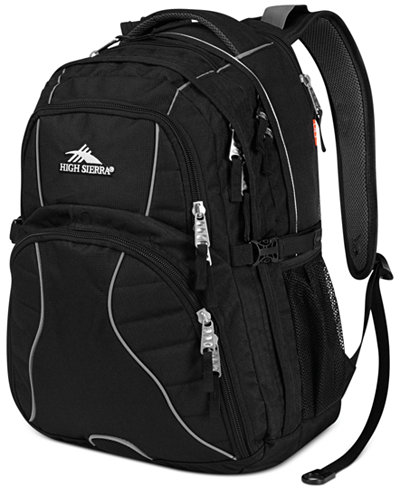 High Sierra Swerve Backpack in Black