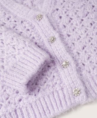 MANGO Women's Openwork Knit Cardigan