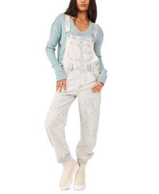 Free People - Ziggy Cotton Railroad Denim Overalls