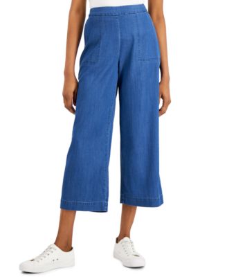 Charter Club - Petite Tencel Wide-Leg Pants, Created for Macy's