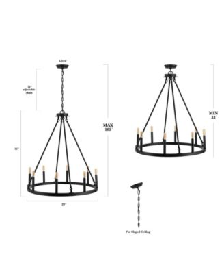 Oberto Ring 8-Light Rustic Farmhouse LED Chandelier