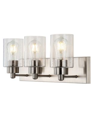 Irving 3-Light Seeded Modern Contemporary LED Vanity Light