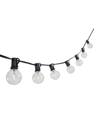 25-Light Indoor and Outdoor Contemporary Rustic Incandescent G40 Bistro Globe Bulb String Lights