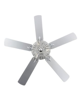 Mandy 3-Light Glam Classic Crystal Dome Shade LED Ceiling Fan with Remote