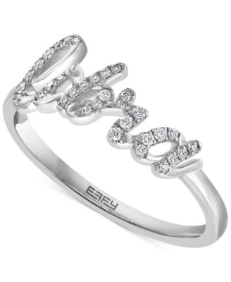 EFFY&reg; Diamond Zodiac Libra Ring (1/10 ct. t.w.) in Sterling Silver