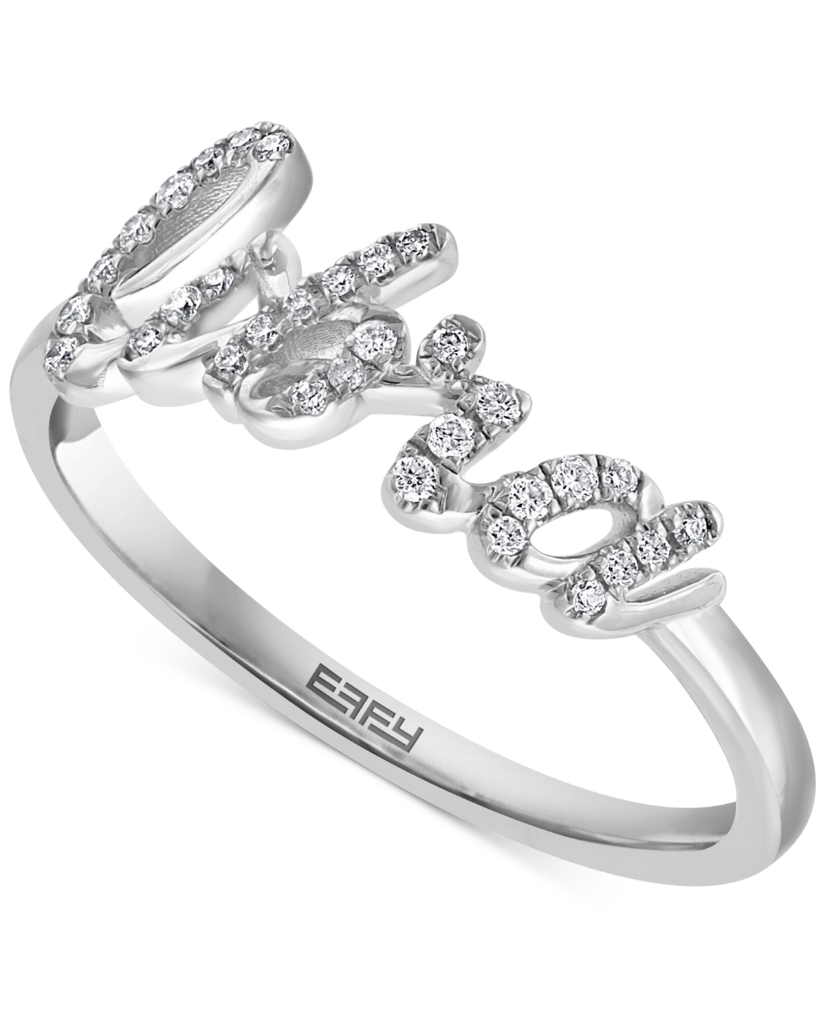 Effy Diamond Zodiac Libra Ring (1/10 ct. t.w.) in Sterling Silver - Sterling Silver