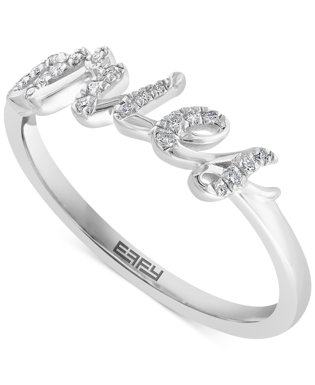 Effy Diamond Zodiac Aries Ring (1/10 ct. t.w.) in Sterling Silver - Sterling Silver