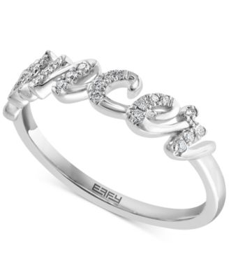 EFFY&reg; Diamond Zodiac Cancer Ring (1/10 ct. t.w.) in Sterling Silver