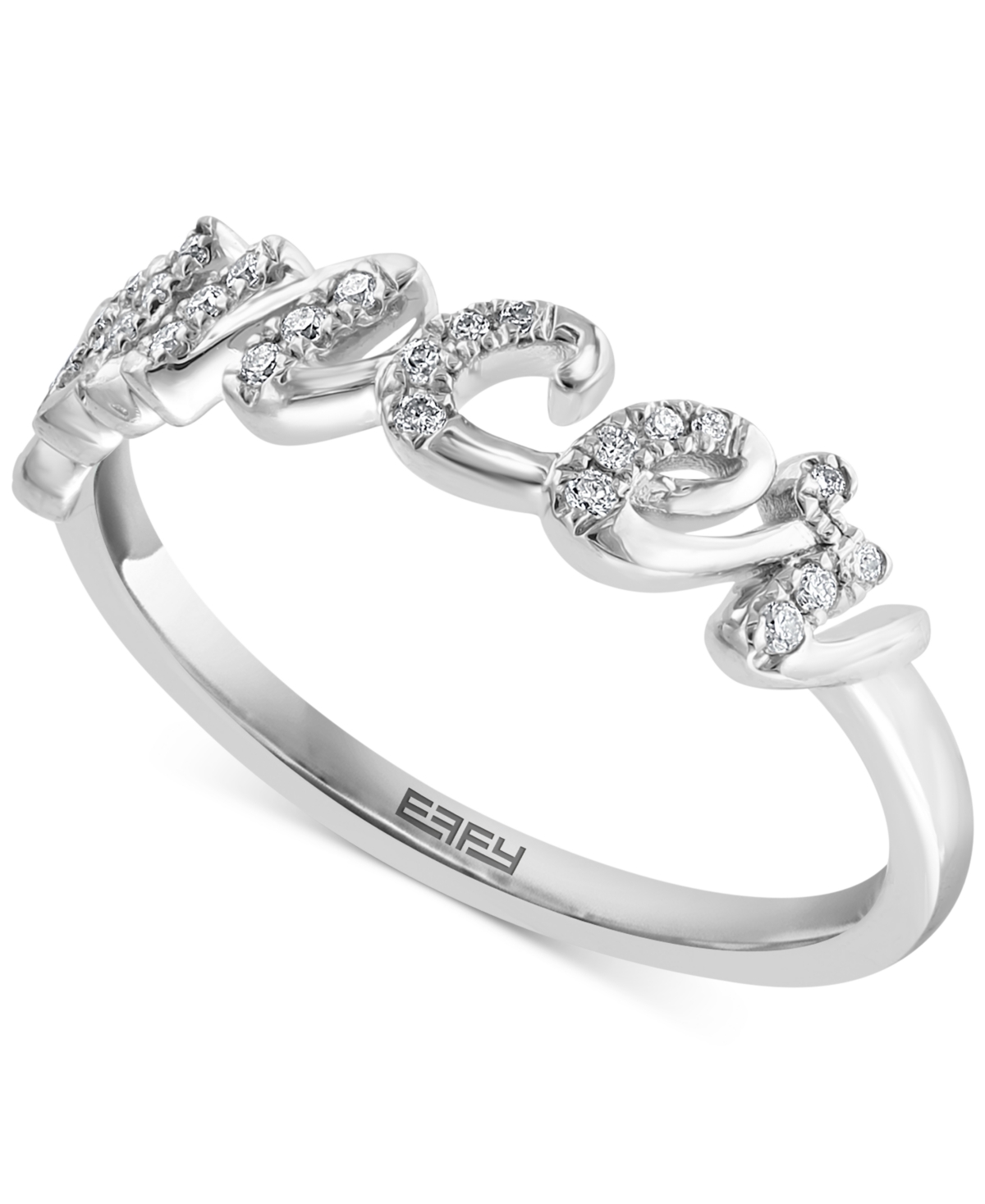 Effy Diamond Zodiac Cancer Ring (1/10 ct. t.w.) in Sterling Silver - Sterling Silver