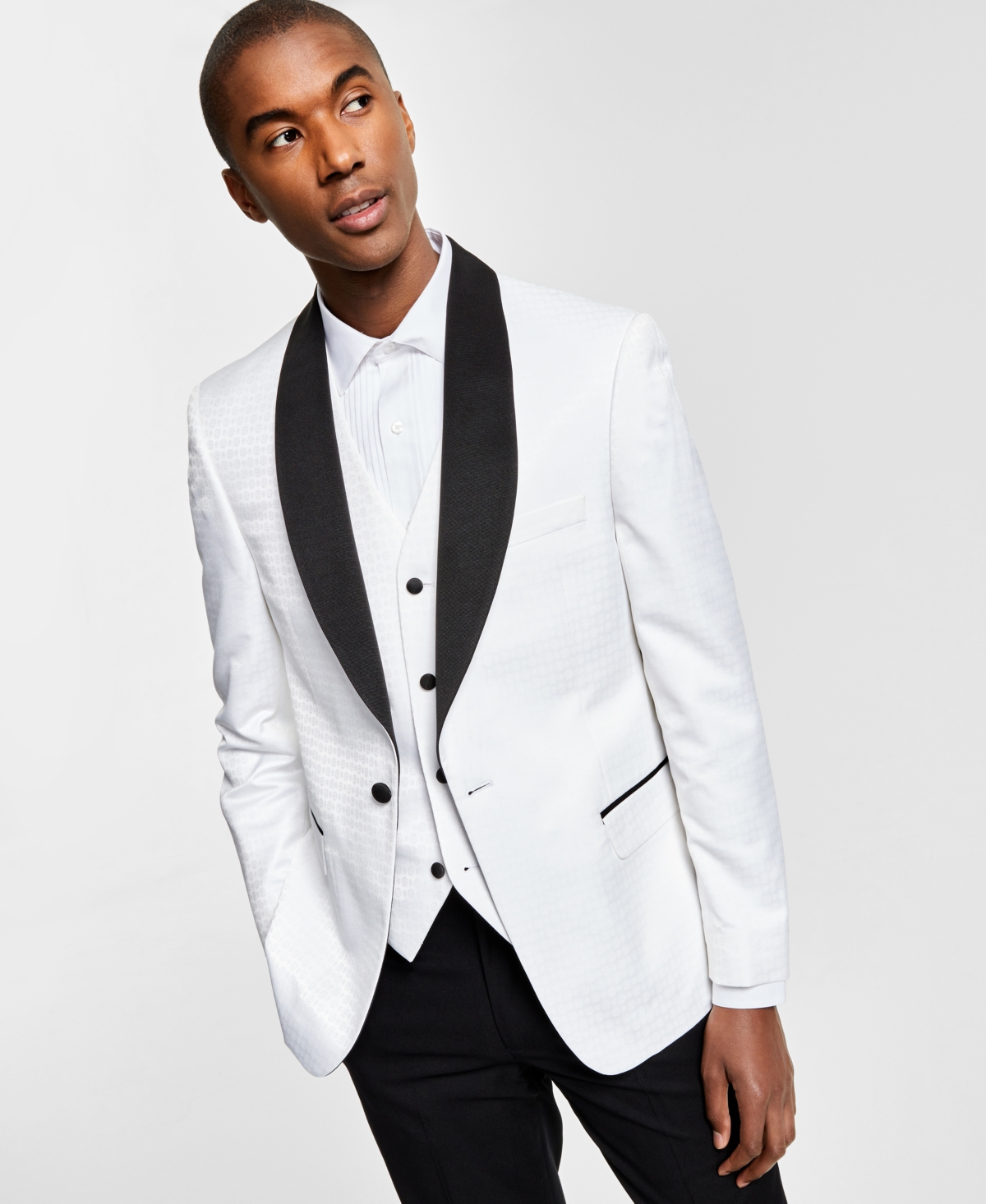 Alfani Men's Slim-fit Tuxedo Jacket, Created For Macy's In White