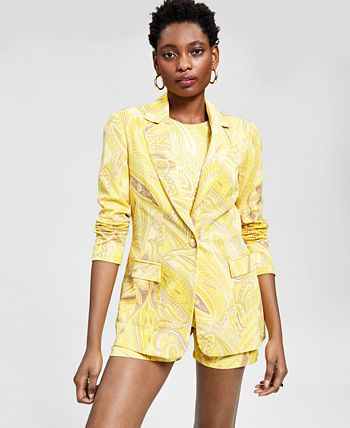 Macy's yellow blazer outlet