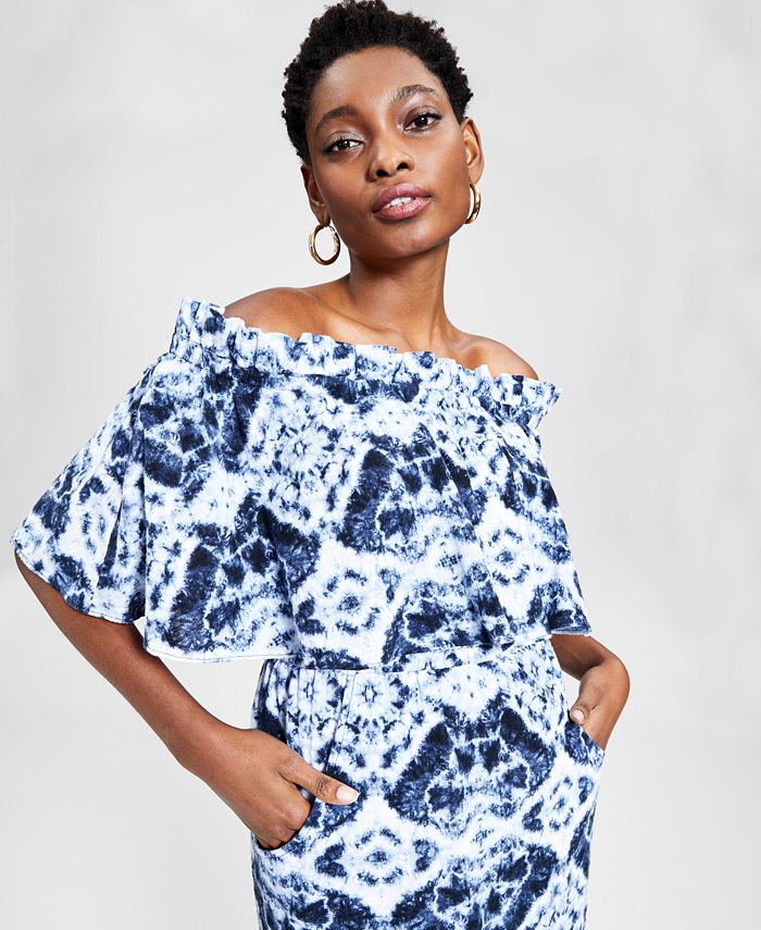 INC International Concepts Women's Cotton TieDyed Dress, Created for