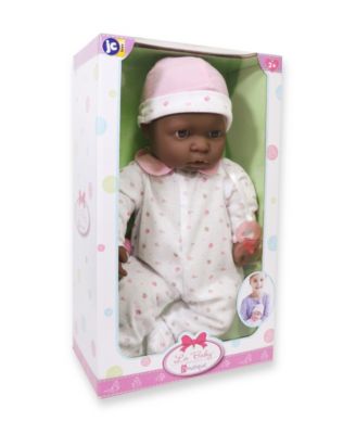 La Baby African American 20" Soft Body Baby Doll Pink Outfit