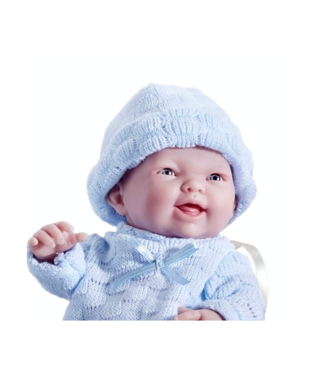 JC TOYS MINI LA NEWBORN 9.5" REAL BOY BABY DOLL BLUE OUTFIT 