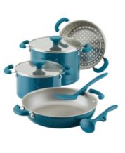 Rachael Ray Cook + Create Aluminum Nonstick Square Stovetop Griddle Pan 11  Agave Blue : Target