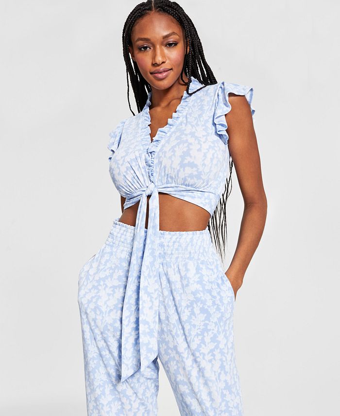 Macys flutter 2025 sleeve top