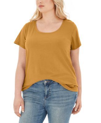 plus size gold tops