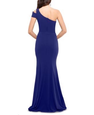 betsy & adam one shoulder gown