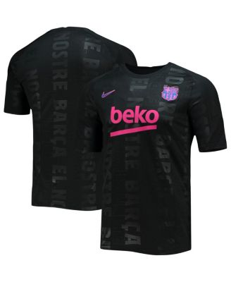 Nike Men's Black Barcelona 2021/22 Pre-Match Jersey Macy's