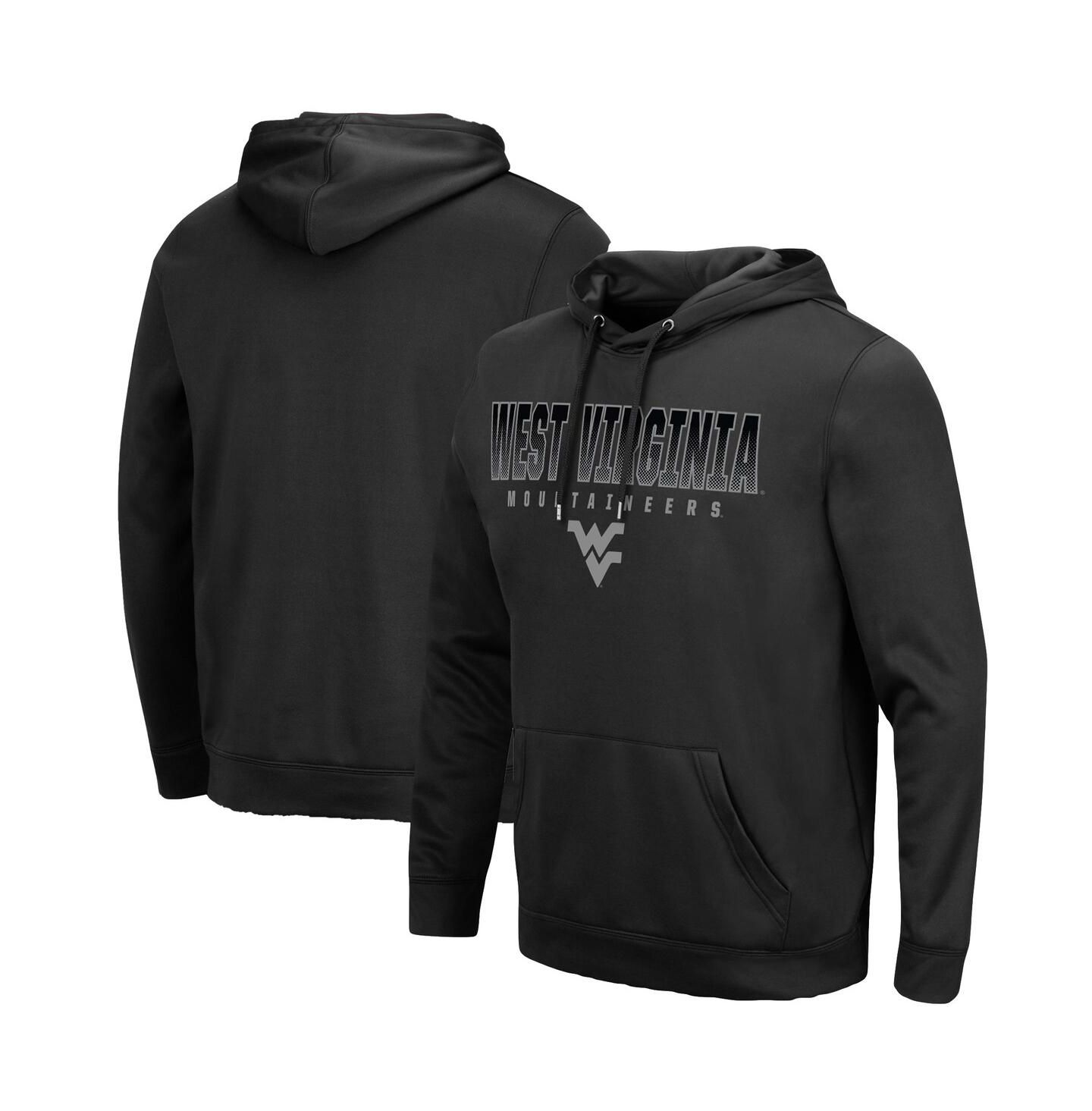 Мужское худи Colosseum Black West Virginia Mountaineers Blackout 3.0 Pullover — фото 2