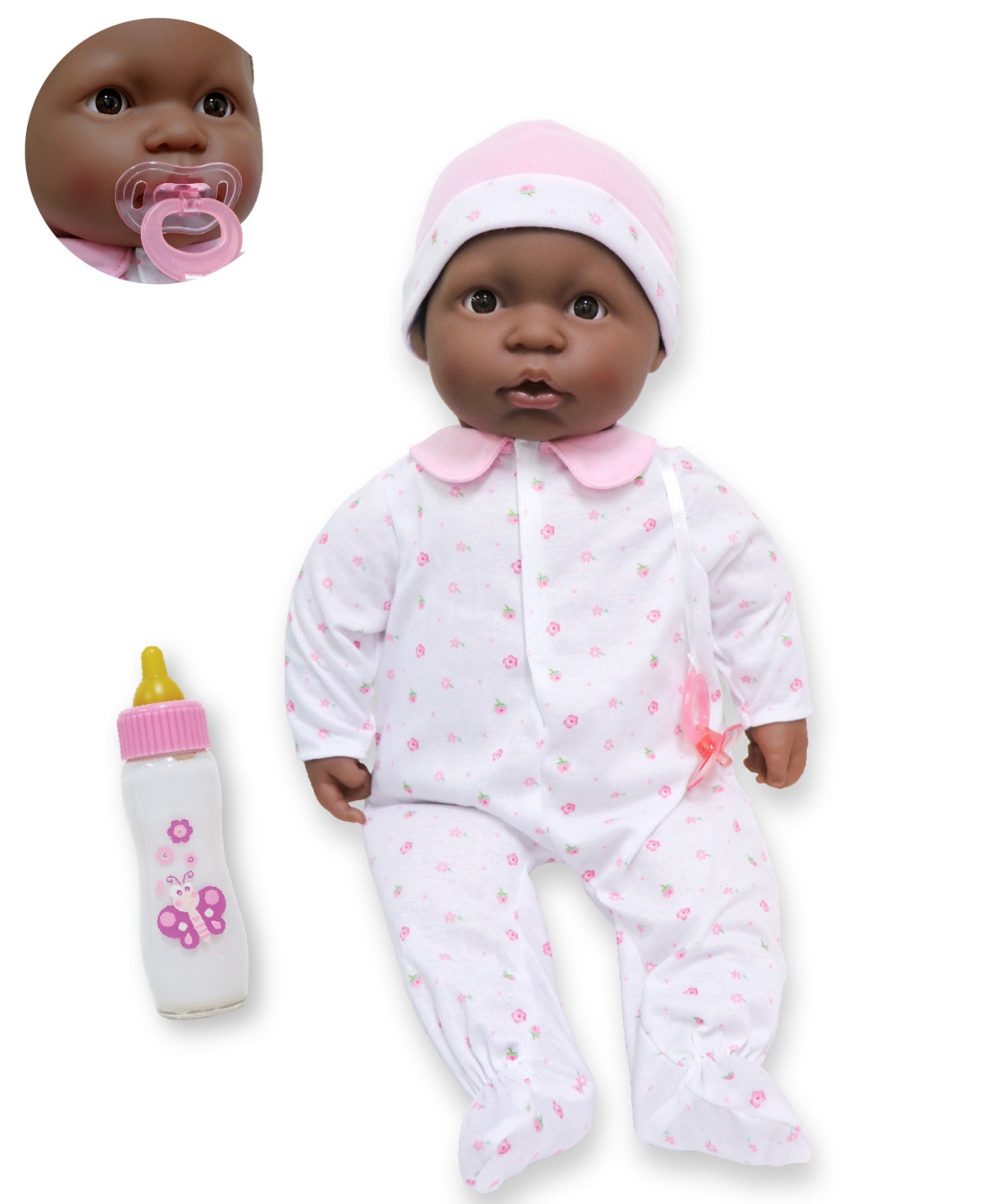 Jc Toys La Baby African American 20" Soft Body Baby Doll Pink Outfit In African American - Pink