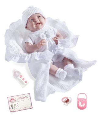 La Newborn Nursery 15.5" Soft Body Baby Doll White Outfit