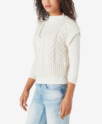 Lucky Brand Cable-Knit Sweater Vest 