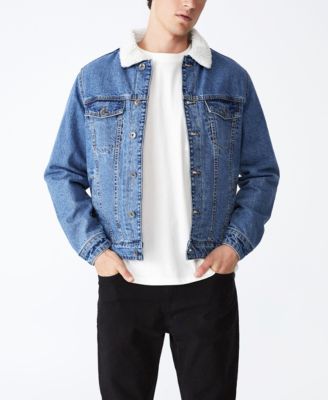 cotton on borg denim jacket
