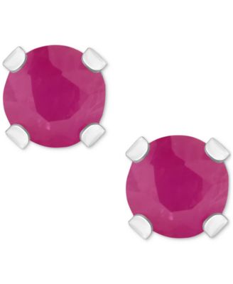 Aquamarine (1/5 ct. t.w.) Solitaire Stud Earrings in 14k Gold (Also in Sapphire, Emerald & Ruby)