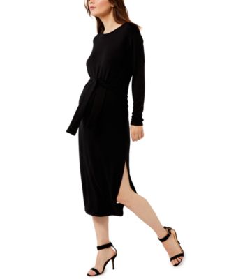 BB Dakota - Tie Front Knit Maternity Dress