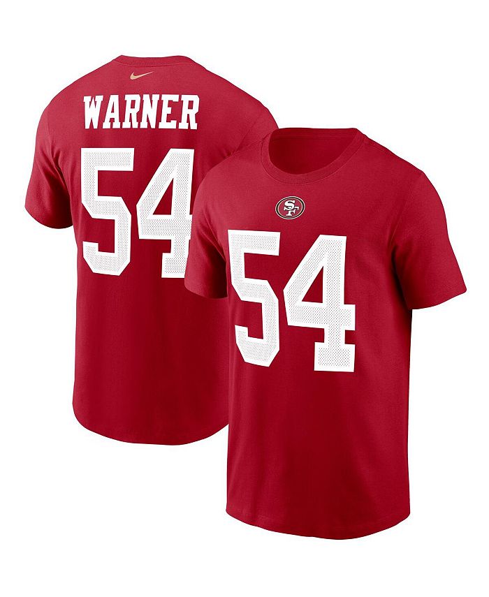Nike Men's Fred Warner Scarlet San Francisco 49ers Player Name and