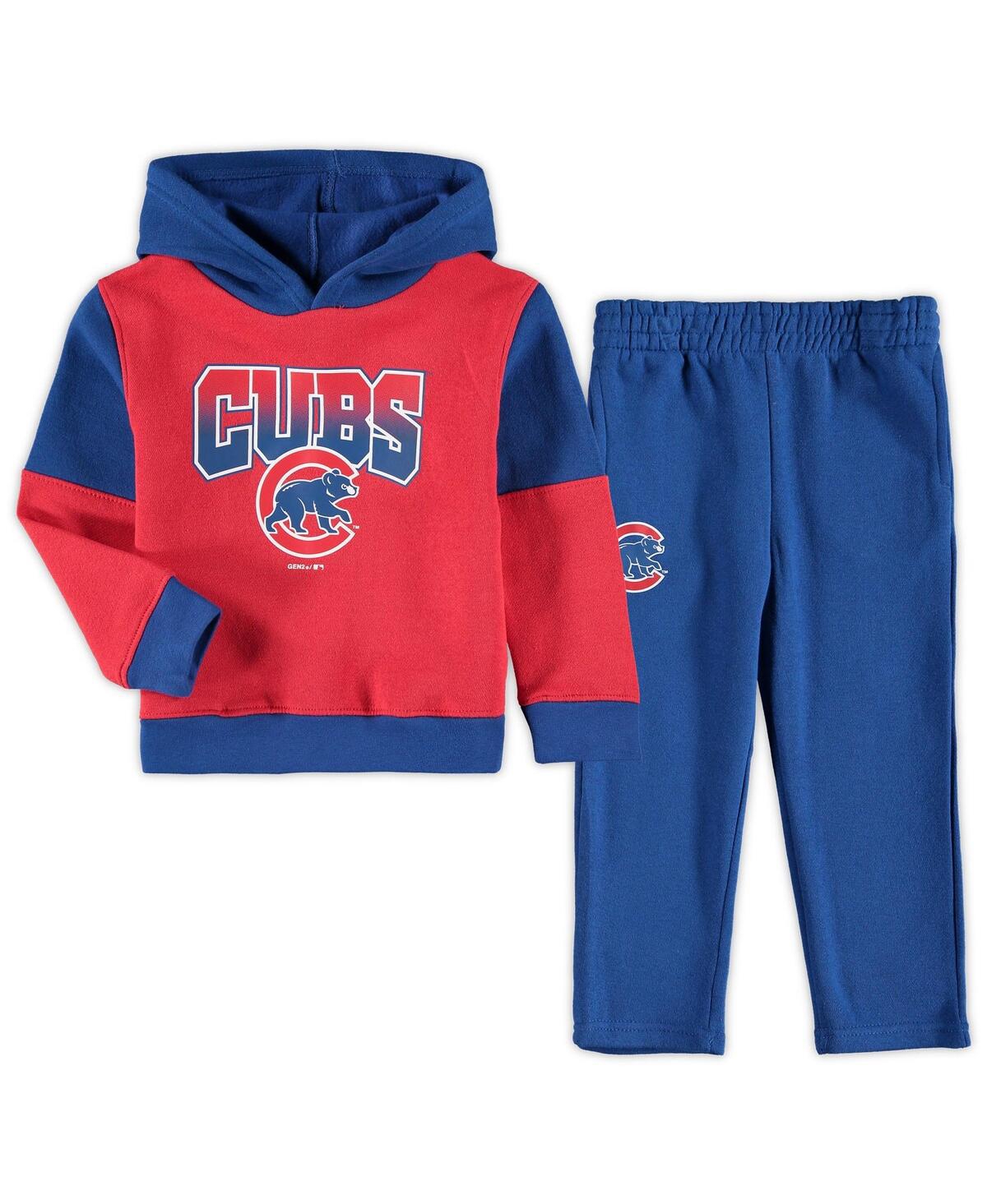 Outerstuff Youth Royal Chicago Cubs Headliner Performance Pullover Hoodie Size: Small